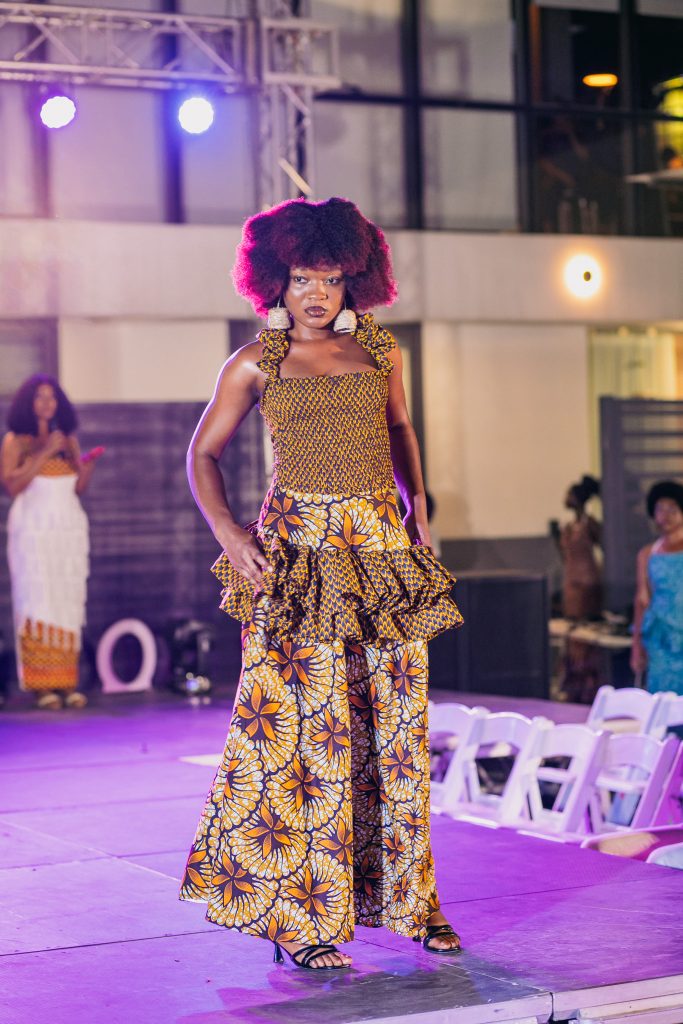 African Ankara Peplum Flared Pantsuit