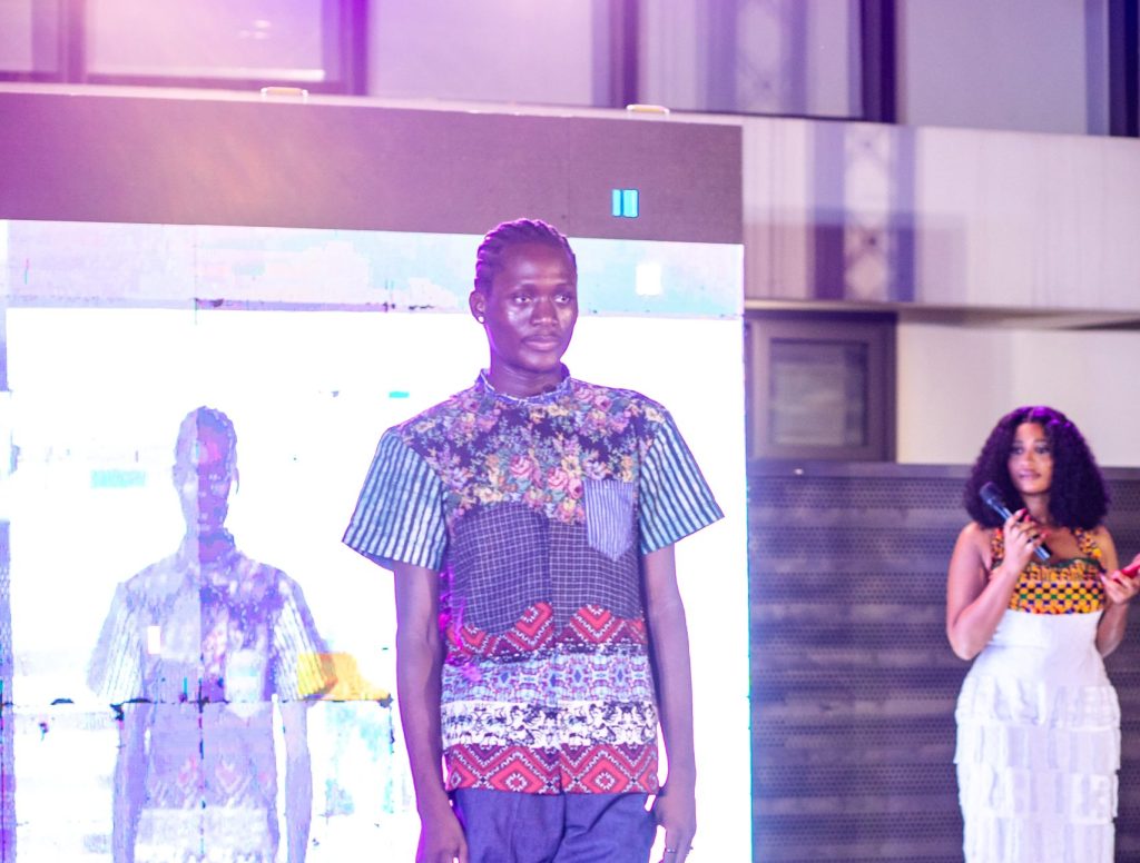 Upcycled Denim African Couture Dress